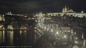 Město Praha - Pražský hrad, Karlův most, Vltava - 12.6.2026 v 23:15 Město Praha - Pražský hrad, Karlův most, Vltava - 12.6.2026 v 23:15