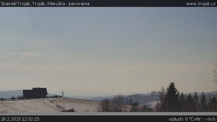 Skiareál Troják - Troják, Maruška - panorama - 28.2.2023 v 12:02