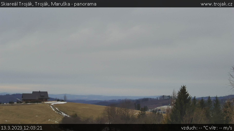 Skiareál Troják - Troják, Maruška - panorama - 13.3.2023 v 12:03