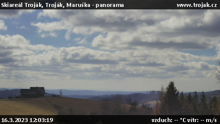 Skiareál Troják - Troják, Maruška - panorama - 16.3.2023 v 12:03