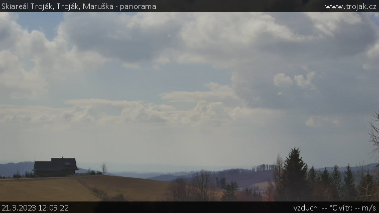 Skiareál Troják - Troják, Maruška - panorama - 21.3.2023 v 12:03