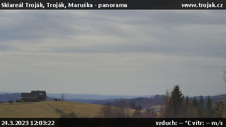 Skiareál Troják - Troják, Maruška - panorama - 24.3.2023 v 12:03