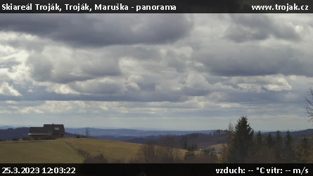 Skiareál Troják - Troják, Maruška - panorama - 25.3.2023 v 12:03