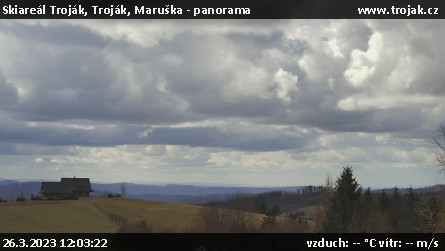 Skiareál Troják - Troják, Maruška - panorama - 26.3.2023 v 12:03