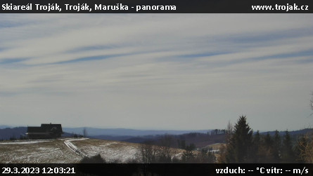 Skiareál Troják - Troják, Maruška - panorama - 29.3.2023 v 12:03