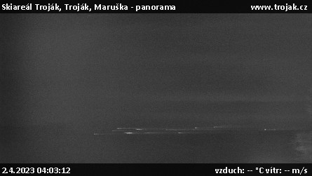Skiareál Troják - Troják, Maruška - panorama - 2.4.2023 v 04:03