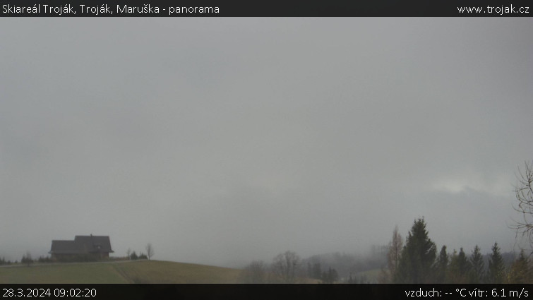 Skiareál Troják - Troják, Maruška - panorama - 28.3.2024 v 09:02