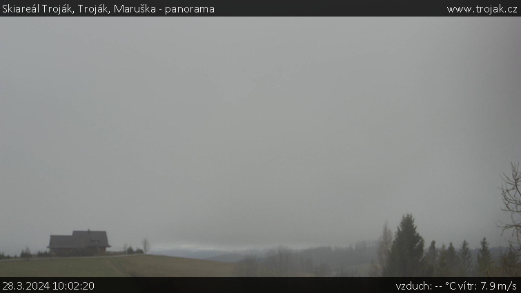 Skiareál Troják - Troják, Maruška - panorama - 28.3.2024 v 10:02