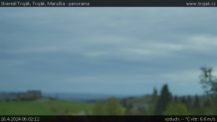 Skiareál Troják - Troják, Maruška - panorama - 16.4.2024 v 06:02