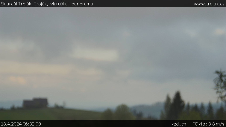 Skiareál Troják - Troják, Maruška - panorama - 18.4.2024 v 06:32