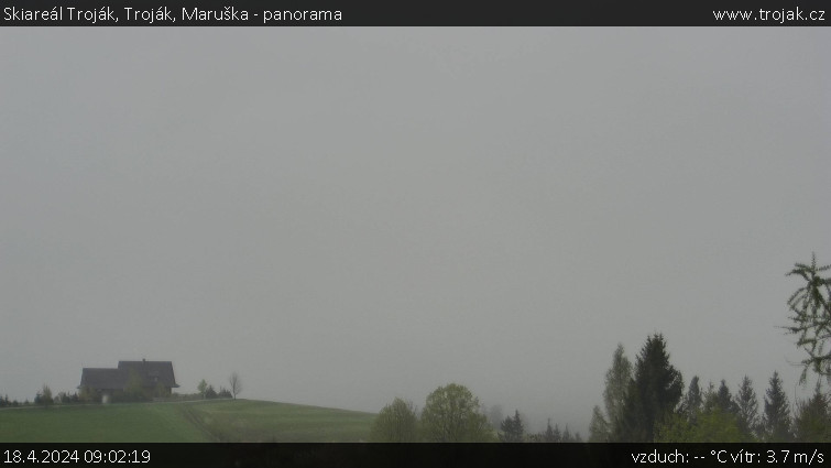 Skiareál Troják - Troják, Maruška - panorama - 18.4.2024 v 09:02