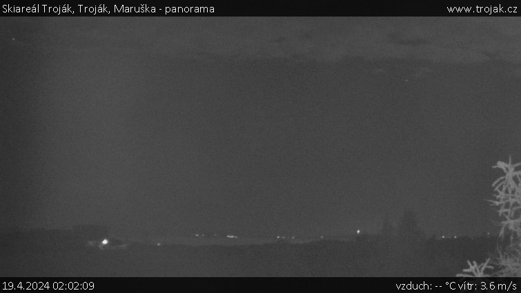 Skiareál Troják - Troják, Maruška - panorama - 19.4.2024 v 02:02
