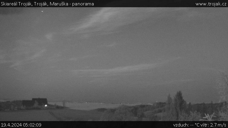 Skiareál Troják - Troják, Maruška - panorama - 19.4.2024 v 05:02