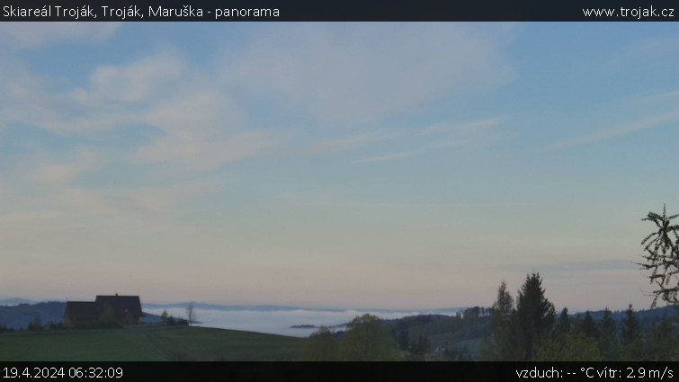 Skiareál Troják - Troják, Maruška - panorama - 19.4.2024 v 06:32