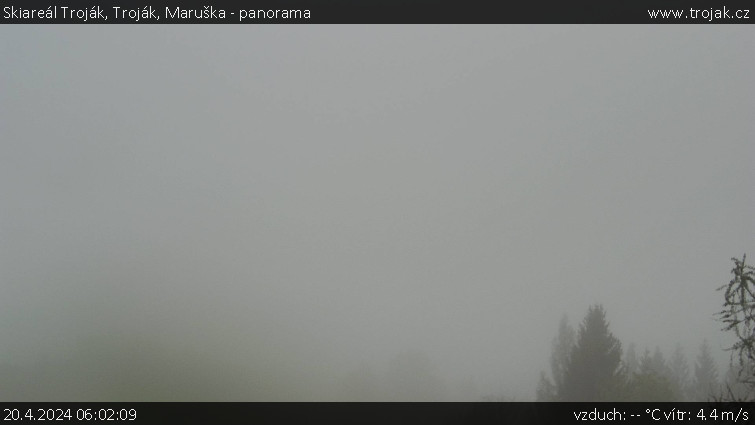 Skiareál Troják - Troják, Maruška - panorama - 20.4.2024 v 06:02