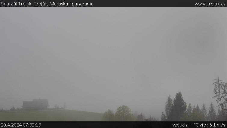 Skiareál Troják - Troják, Maruška - panorama - 20.4.2024 v 07:02