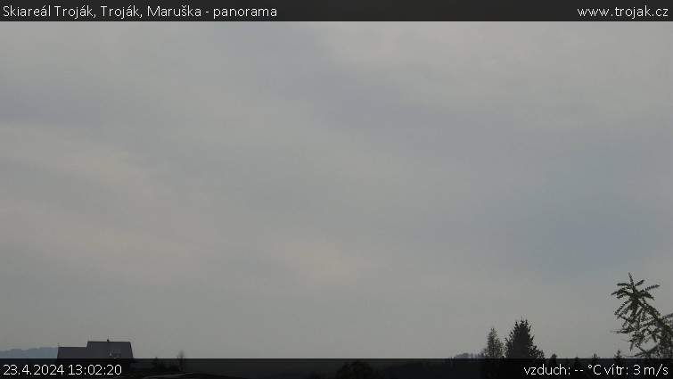 Skiareál Troják - Troják, Maruška - panorama - 23.4.2024 v 13:02