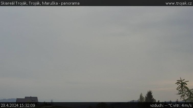 Skiareál Troják - Troják, Maruška - panorama - 23.4.2024 v 15:32