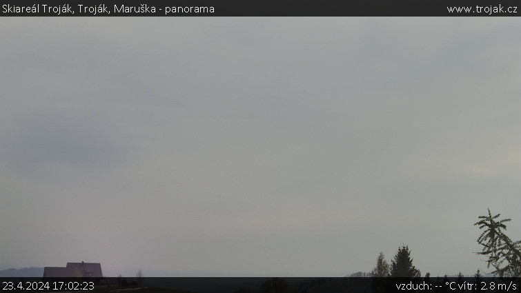 Skiareál Troják - Troják, Maruška - panorama - 23.4.2024 v 17:02