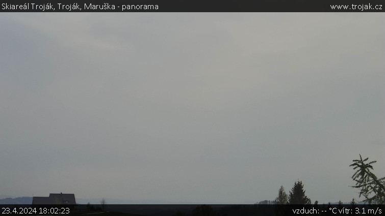 Skiareál Troják - Troják, Maruška - panorama - 23.4.2024 v 18:02