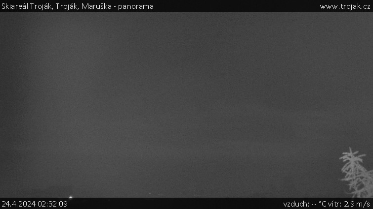 Skiareál Troják - Troják, Maruška - panorama - 24.4.2024 v 02:32