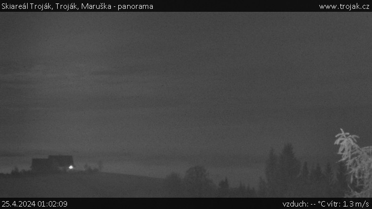 Skiareál Troják - Troják, Maruška - panorama - 25.4.2024 v 01:02