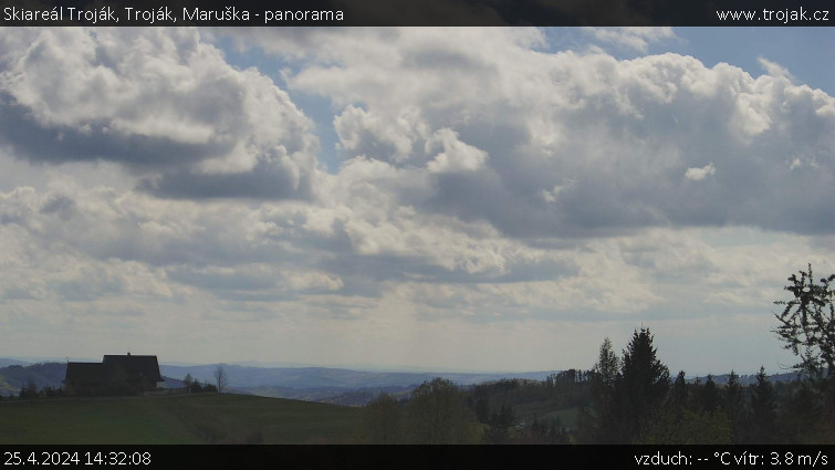 Skiareál Troják - Troják, Maruška - panorama - 25.4.2024 v 14:32