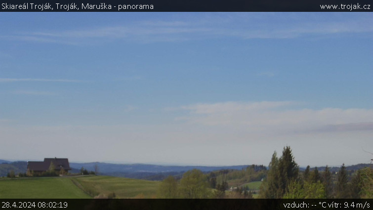 Skiareál Troják - Troják, Maruška - panorama - 28.4.2024 v 08:02