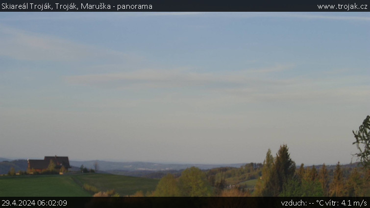 Skiareál Troják - Troják, Maruška - panorama - 29.4.2024 v 06:02