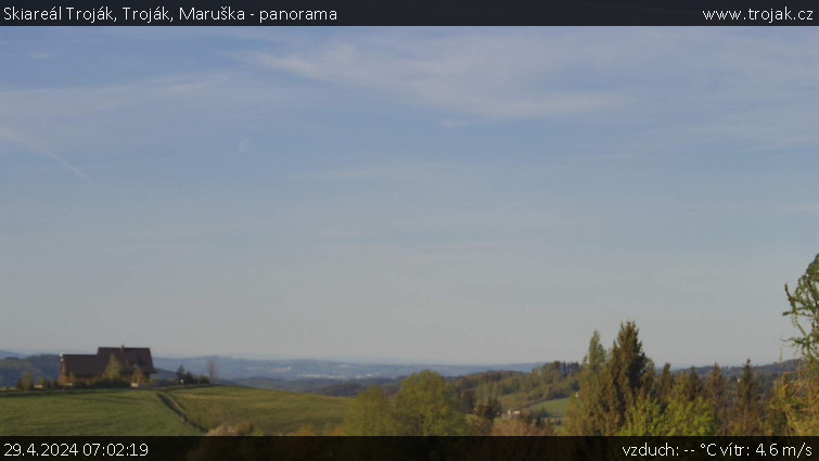 Skiareál Troják - Troják, Maruška - panorama - 29.4.2024 v 07:02