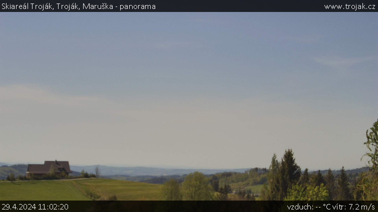 Skiareál Troják - Troják, Maruška - panorama - 29.4.2024 v 11:02