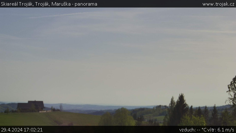 Skiareál Troják - Troják, Maruška - panorama - 29.4.2024 v 17:02