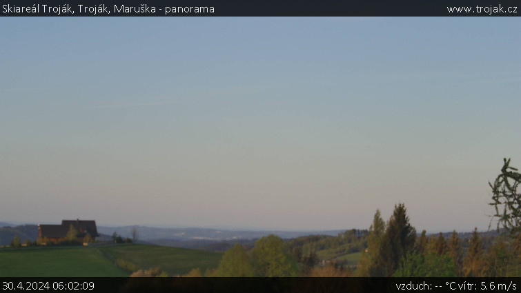 Skiareál Troják - Troják, Maruška - panorama - 30.4.2024 v 06:02