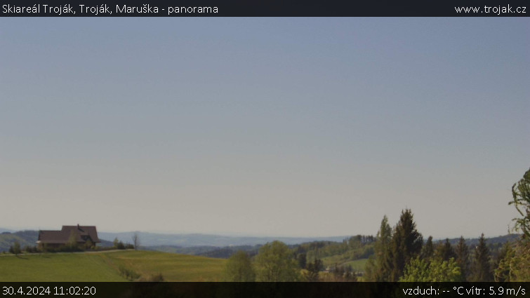 Skiareál Troják - Troják, Maruška - panorama - 30.4.2024 v 11:02
