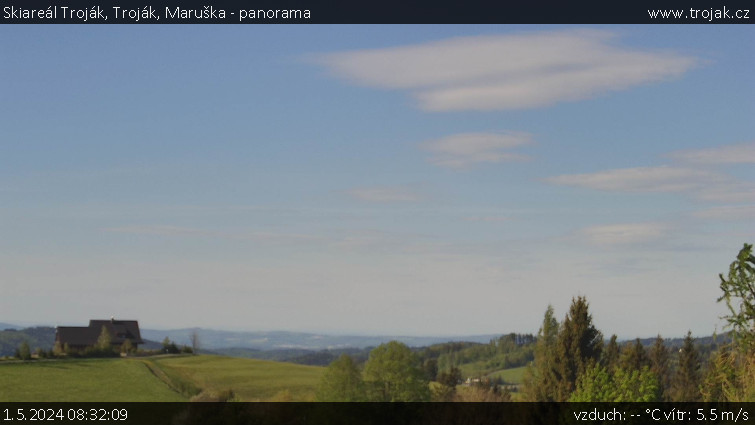 Skiareál Troják - Troják, Maruška - panorama - 1.5.2024 v 08:32