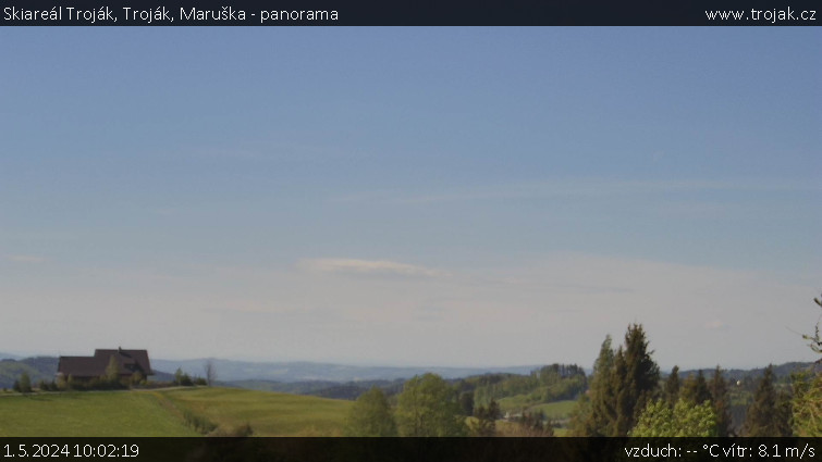 Skiareál Troják - Troják, Maruška - panorama - 1.5.2024 v 10:02