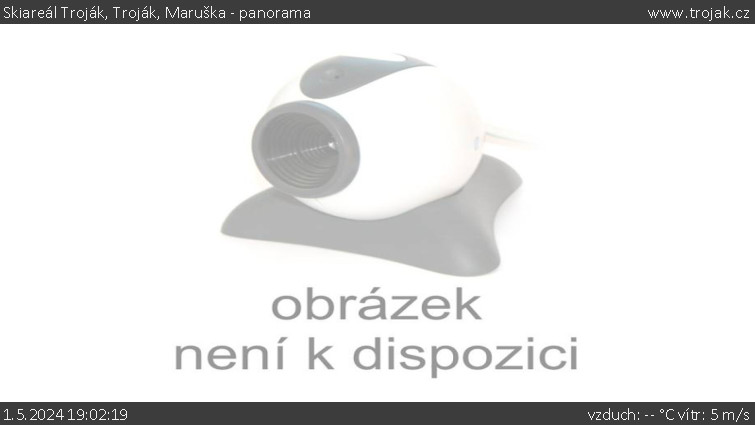 Skiareál Troják - Troják, Maruška - panorama - 1.5.2024 v 19:02