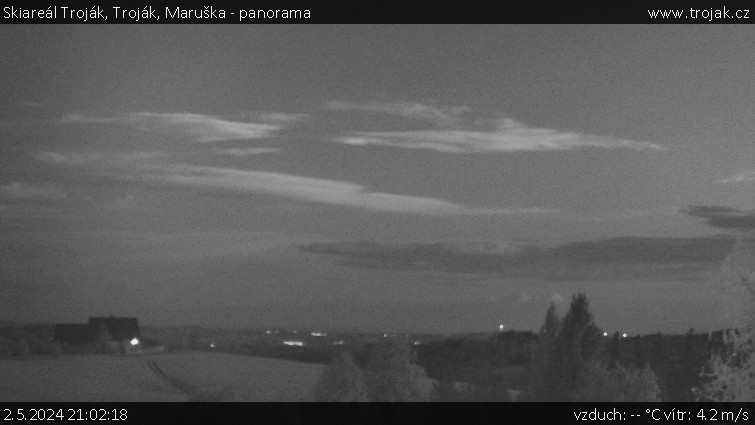 Skiareál Troják - Troják, Maruška - panorama - 2.5.2024 v 21:02