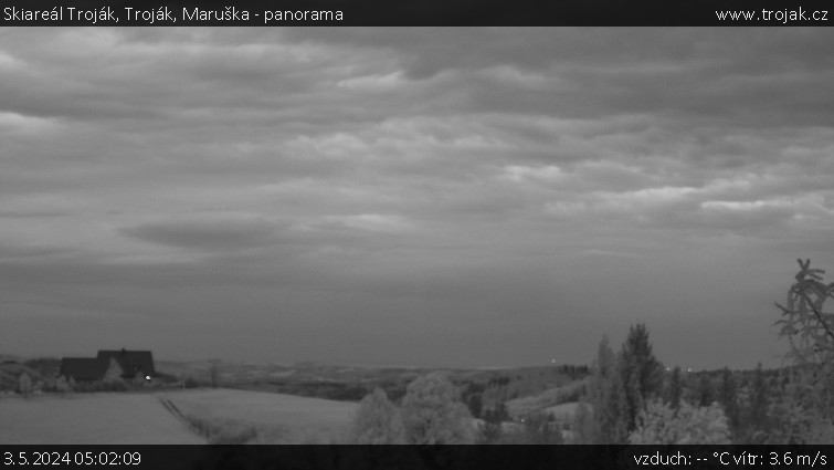 Skiareál Troják - Troják, Maruška - panorama - 3.5.2024 v 05:02