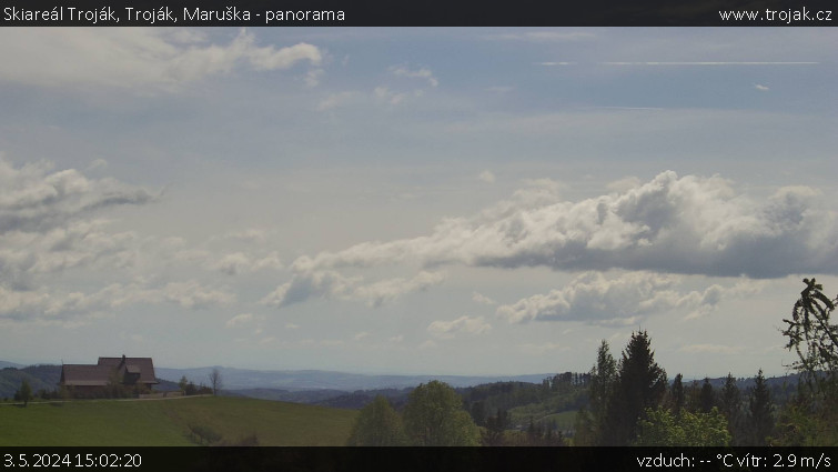 Skiareál Troják - Troják, Maruška - panorama - 3.5.2024 v 15:02