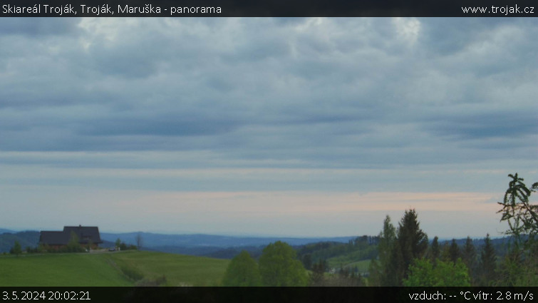Skiareál Troják - Troják, Maruška - panorama - 3.5.2024 v 20:02