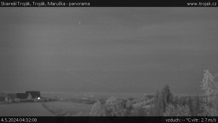 Skiareál Troják - Troják, Maruška - panorama - 4.5.2024 v 04:32