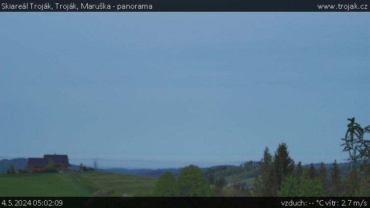 Skiareál Troják - Troják, Maruška - panorama - 4.5.2024 v 05:02