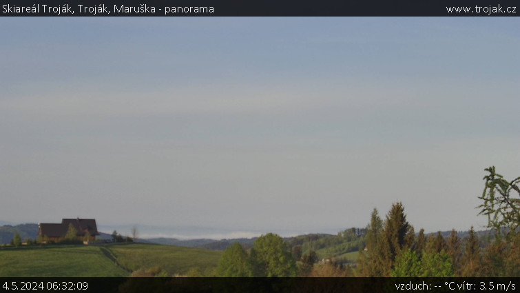 Skiareál Troják - Troják, Maruška - panorama - 4.5.2024 v 06:32