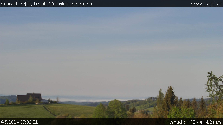Skiareál Troják - Troják, Maruška - panorama - 4.5.2024 v 07:02