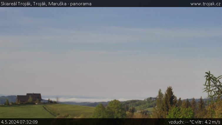 Skiareál Troják - Troják, Maruška - panorama - 4.5.2024 v 07:32
