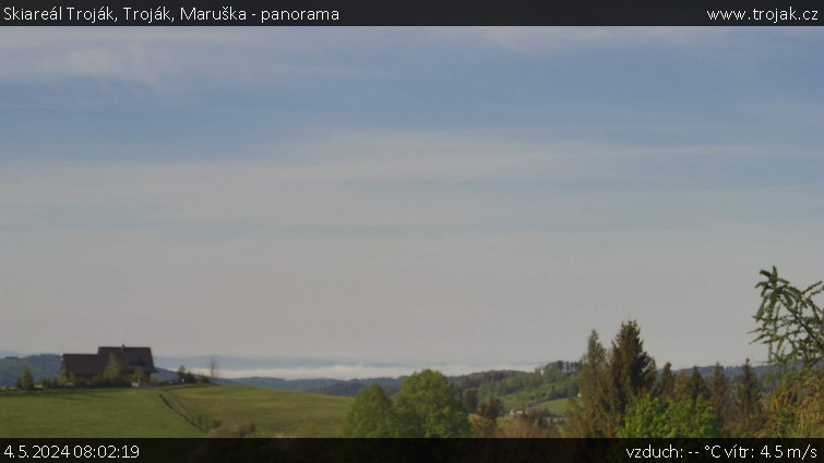 Skiareál Troják - Troják, Maruška - panorama - 4.5.2024 v 08:02