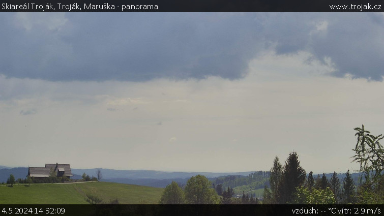 Skiareál Troják - Troják, Maruška - panorama - 4.5.2024 v 14:32