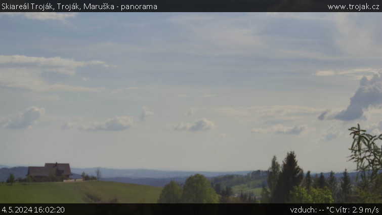 Skiareál Troják - Troják, Maruška - panorama - 4.5.2024 v 16:02