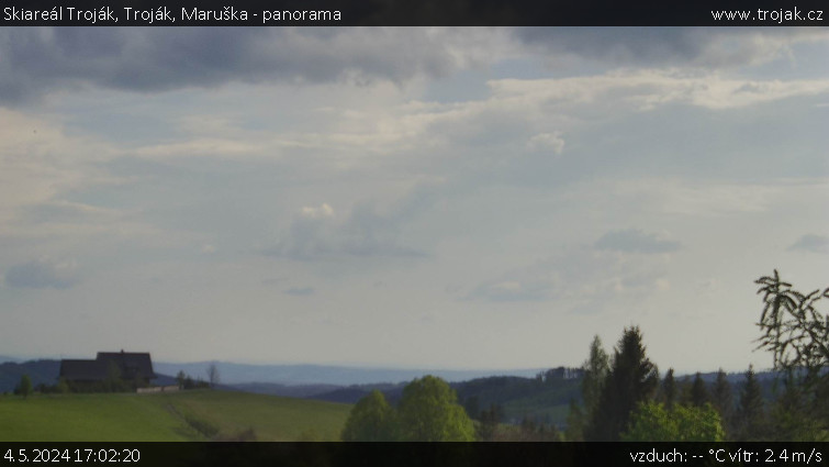 Skiareál Troják - Troják, Maruška - panorama - 4.5.2024 v 17:02